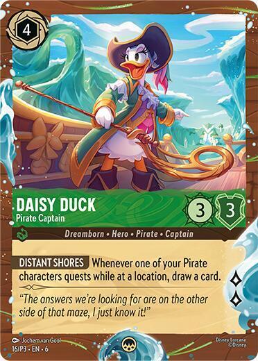 Daisy Duck - Pirate Captain Card Front