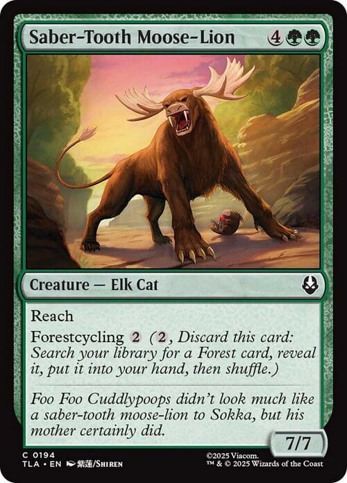 Saber-Tooth Moose-Lion Card Front