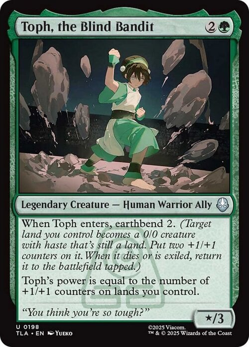 Toph, the Blind Bandit Card Front