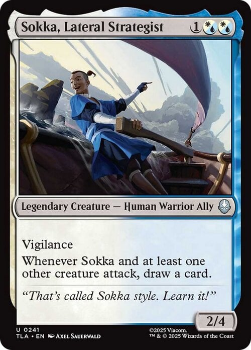 Sokka, Lateral Strategist Card Front