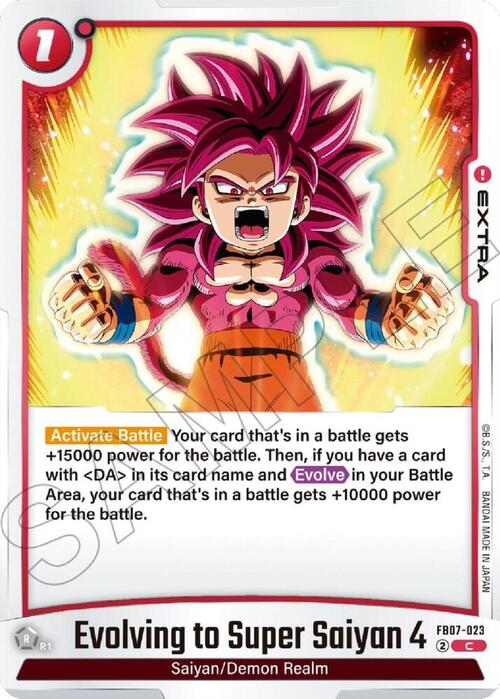 Evolving to Super Saiyan 4 Card Front