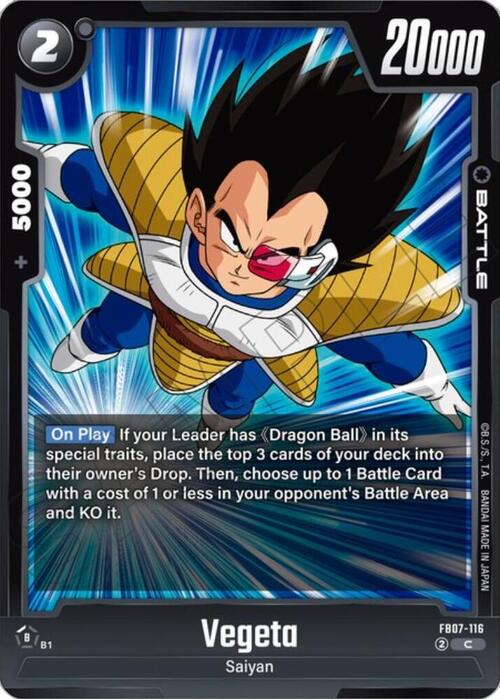 Vegeta Card Front