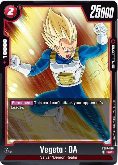 Vegeta : DA Card Front