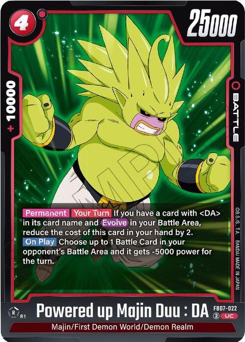 Powered up Majin Duu : DA Card Front