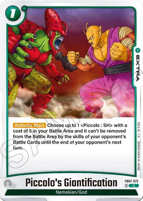 Piccolo's Giantification Card Front