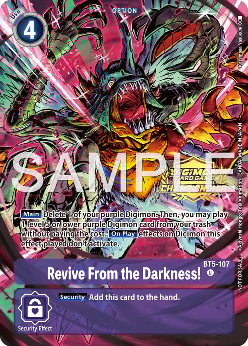 Revive From the Darkness! Card Front