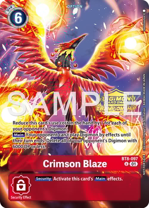 Crimson Blaze Card Front