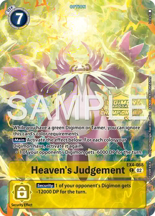 Heaven's Judgement Card Front
