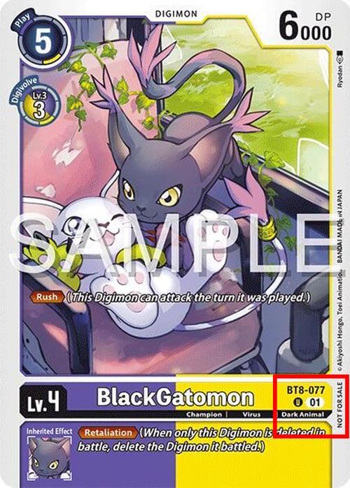 BlackGatomon Card Front