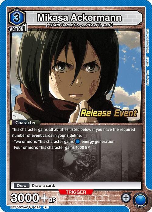 Mikasa Ackermann Card Front