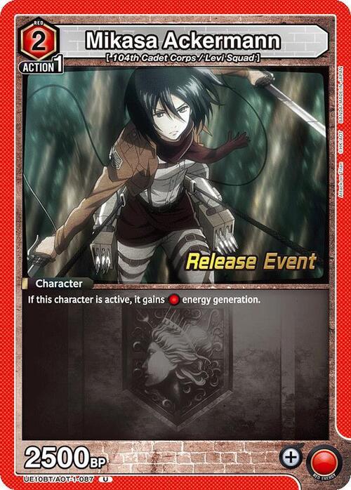 Mikasa Ackermann Card Front