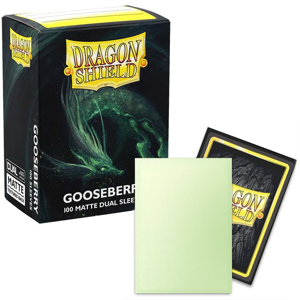 100 Dragon Shield Sleeves - Matte Dual Gooseberry