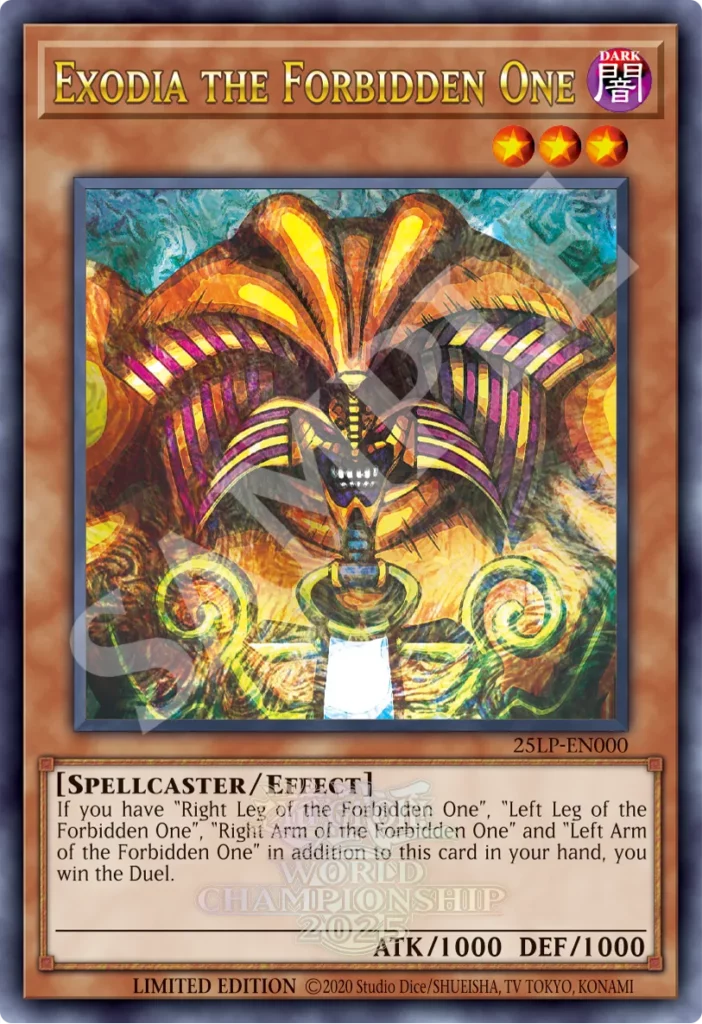 Exodia the Forbidden One Limited Pack World Championship 2025 | Yu-Gi-Oh! |  CardTrader