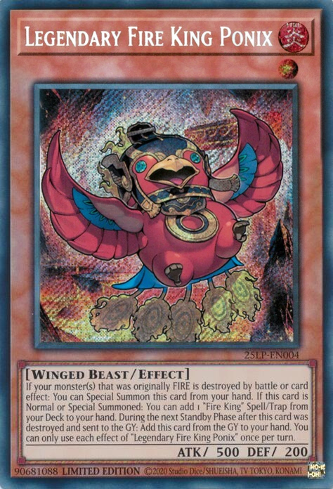 Legendary Fire King Ponix Card Front