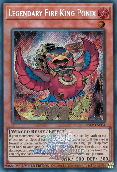 Legendary Fire King Ponix Card Front