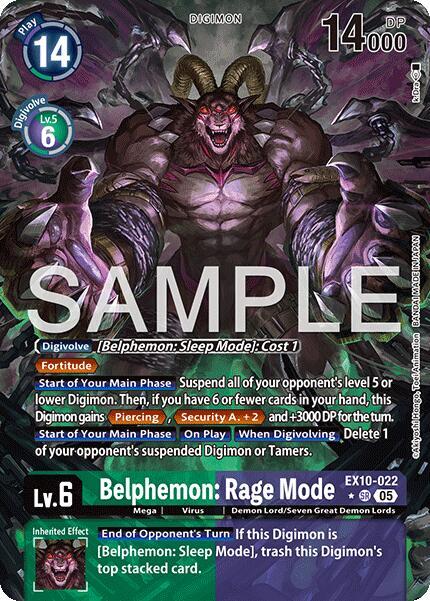 Belphemon: Rage Mode Card Front