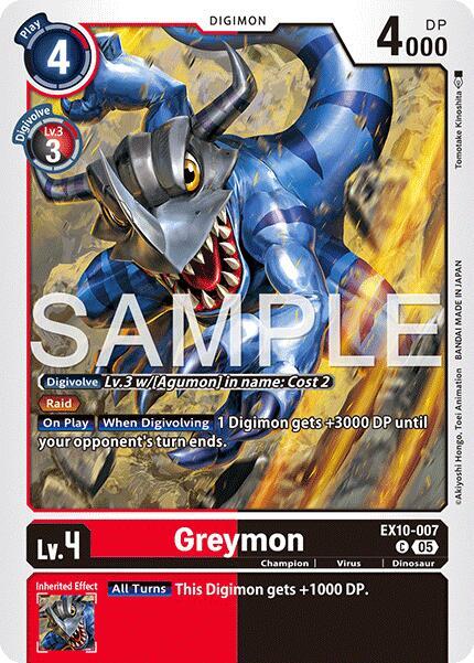 Greymon Card Front