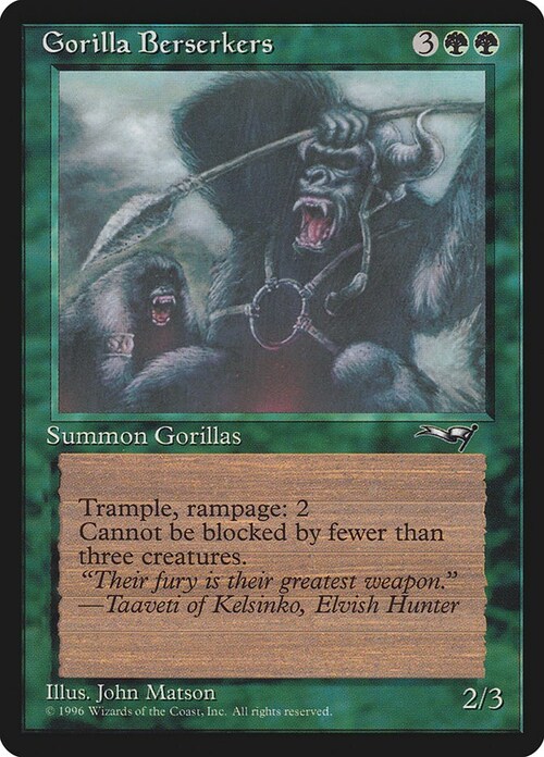 Gorilla Berserker Card Front