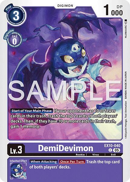 DemiDevimon Card Front