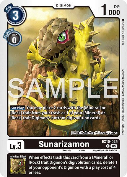 Sunarizamon Card Front
