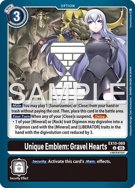 Unique Emblem: Gravel Hearts Card Front