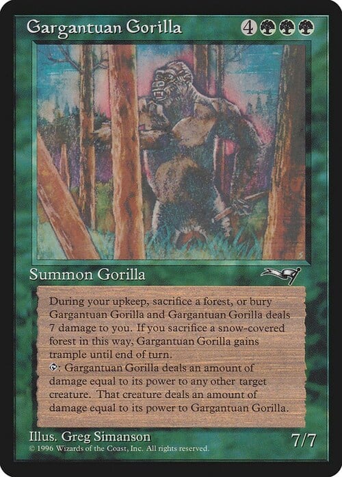 Gorilla Ciclopico Card Front