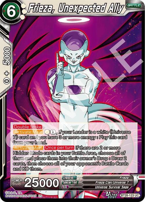 Frieza, Unexpected Ally Card Front