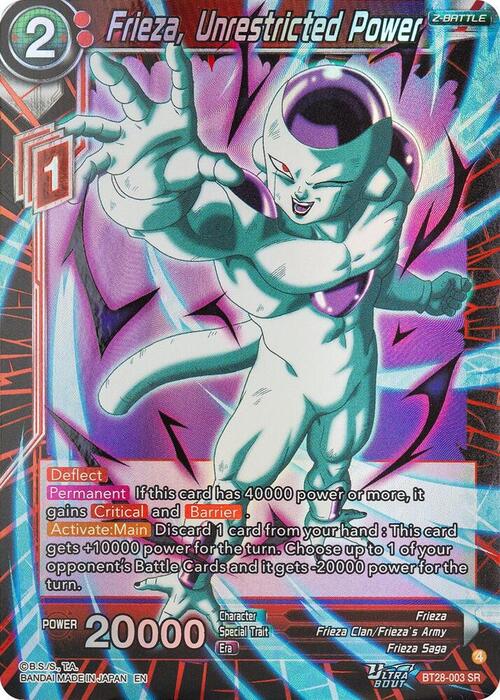 Frieza, Unrestricted Power Card Front