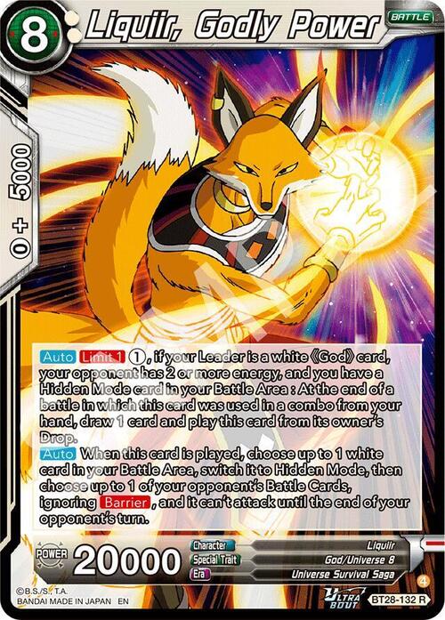 Liquiir, Godly Power Card Front