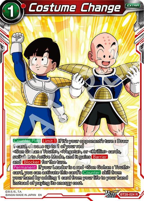 Costume Change Card Front