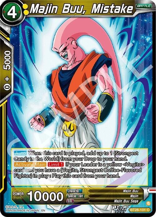 Majin Buu, Mistake Card Front