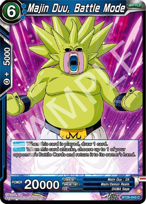 Majin Duu, Battle Mode Card Front