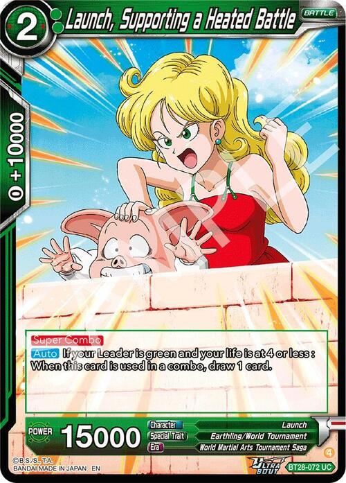 Launch, Supporting a Heated Battle Card Front