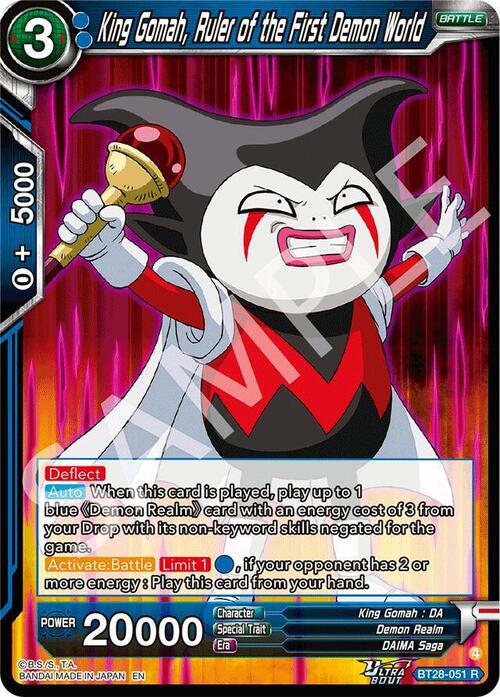 King Gomah, Ruler of the First Demon World Card Front
