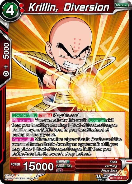 Krillin, Diversion Card Front