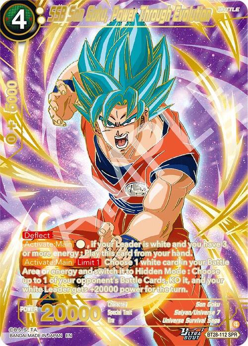 SSB Son Goku, Power Through Evolution Card Front