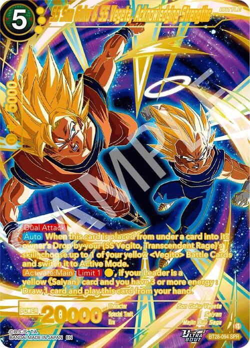 SS Son Goku & SS Vegeta, Acknowledging Strengths Card Front