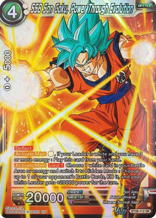 SSB Son Goku, Power Through Evolution Card Front