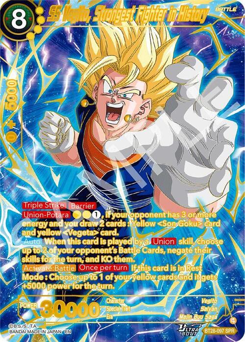 SS Vegito, Strongest Fighter in History Card Front