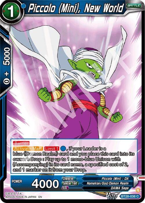 Piccolo , New World Card Front