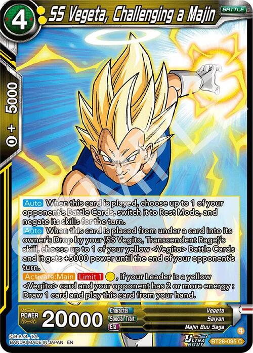 SS Vegeta, Challenging a Majin Card Front