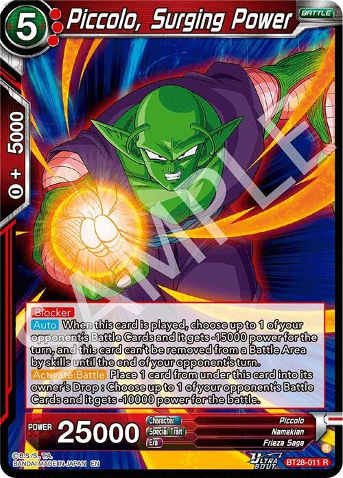 Piccolo, Surging Power Card Front