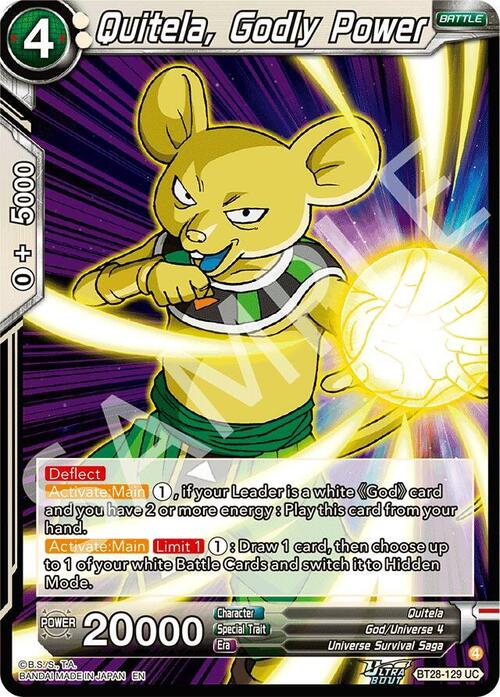 Quitela, Godly Power Card Front