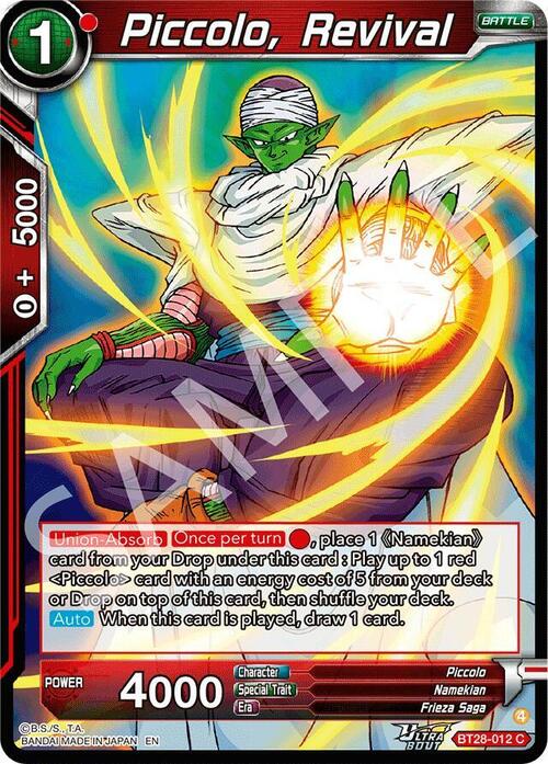 Piccolo, Revival Card Front
