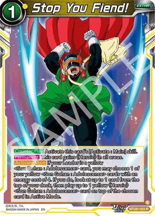 Stop You Fiend! Card Front