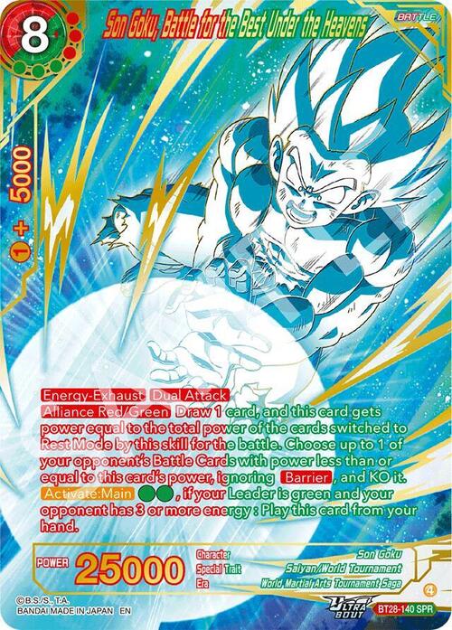 Son Goku, Battle for the Best Under the Heavens Card Front