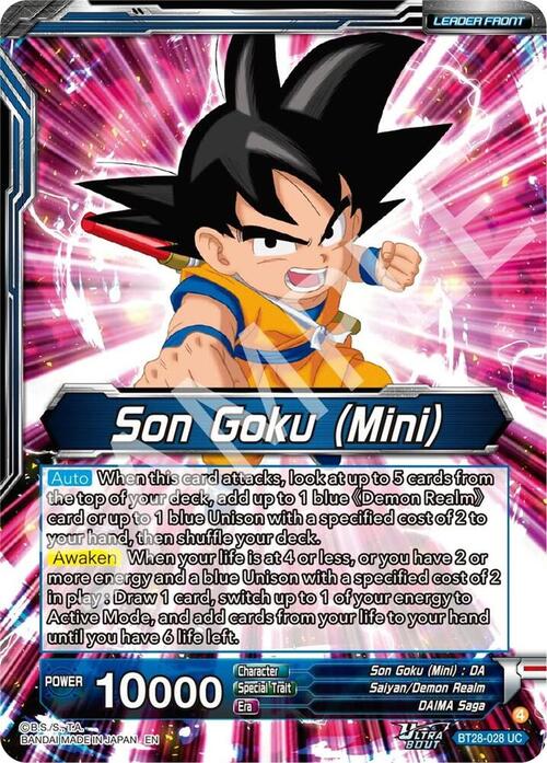 Son Goku // SS Son Goku , New Adventure Card Front