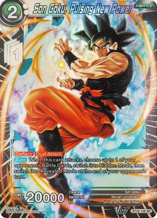 Son Goku, Pulsing New Power Card Front
