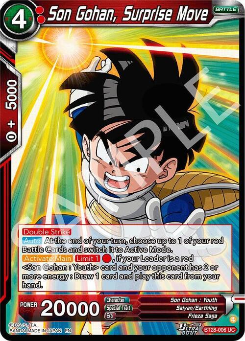 Son Gohan, Surprise Move Card Front