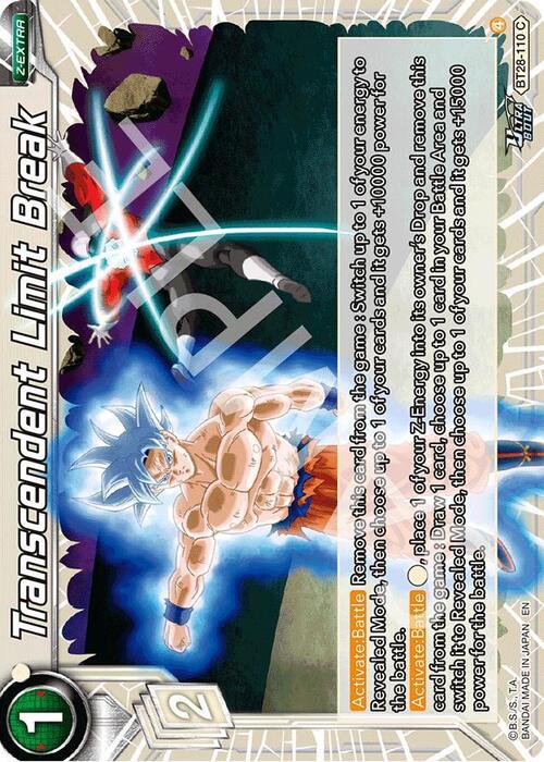 Transcendent Limit Break Card Front